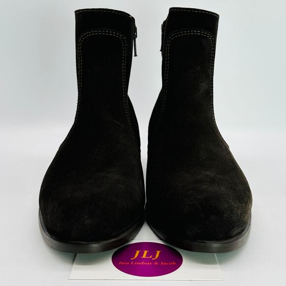 La Canadienne Women's Sophie Espresso Waterproof Suede Ankle Boots Size 5.5 - Picture 2 of 11